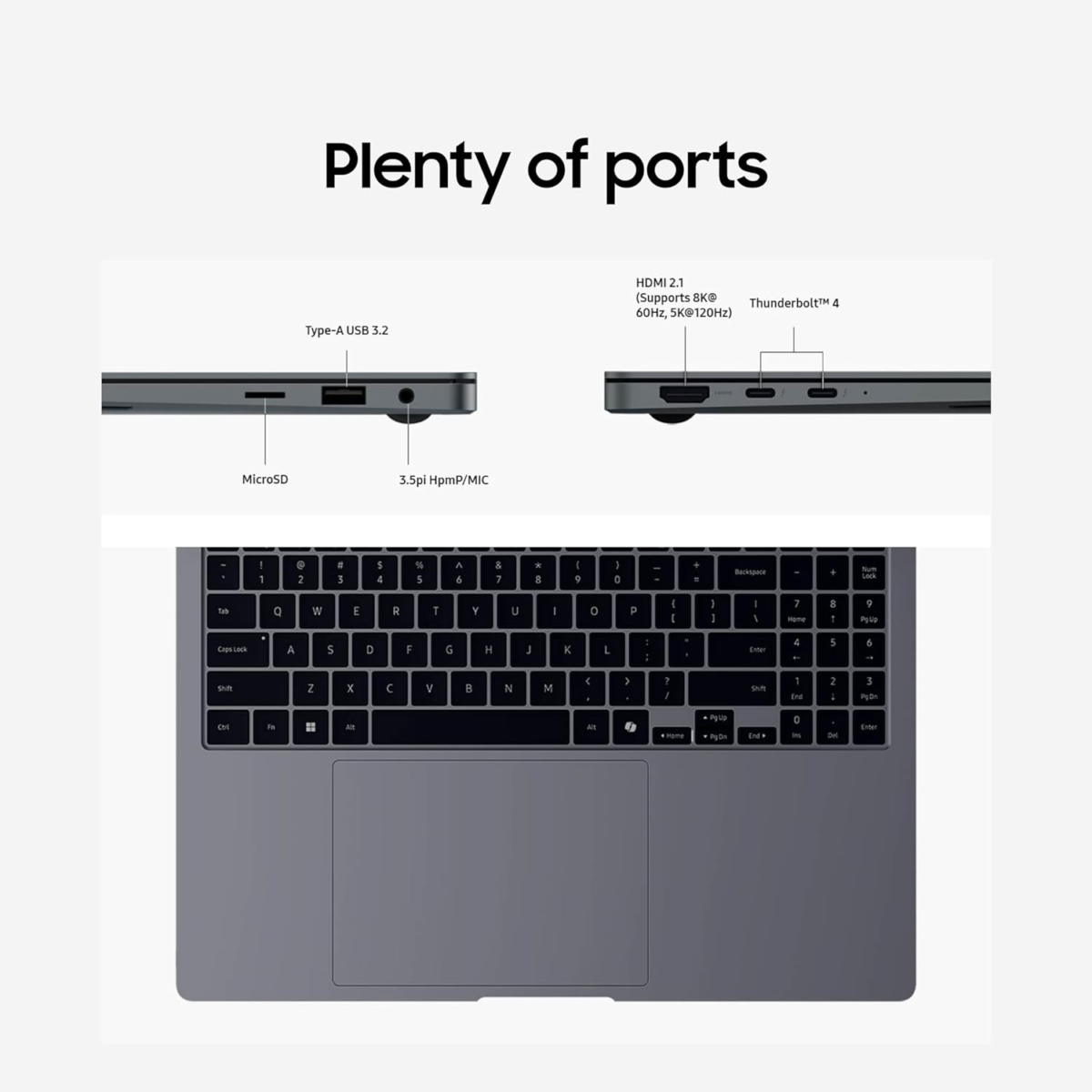 14' Galaxy Book4 Pro Laptop PC Computer, Intel Core 7 Ultra Processor 512GB, 3K AMOLED (2880 X 1800) Touchscreen, Advanced Security, 2024 Model, NP940XGK-KG1US, Moonstone Gray - Image 7